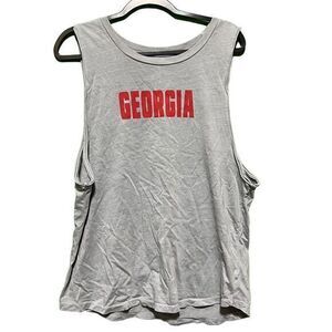 Alta Gracia Apparel Sleeveless Pullover UGA Georgia Bulldogs‎ Tank Top Gray XL